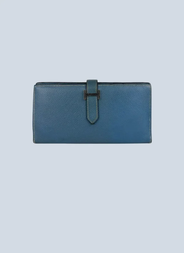 <b>Hermès</b> <br> portafoglio Béarn Soufflet in pelle Mysore.