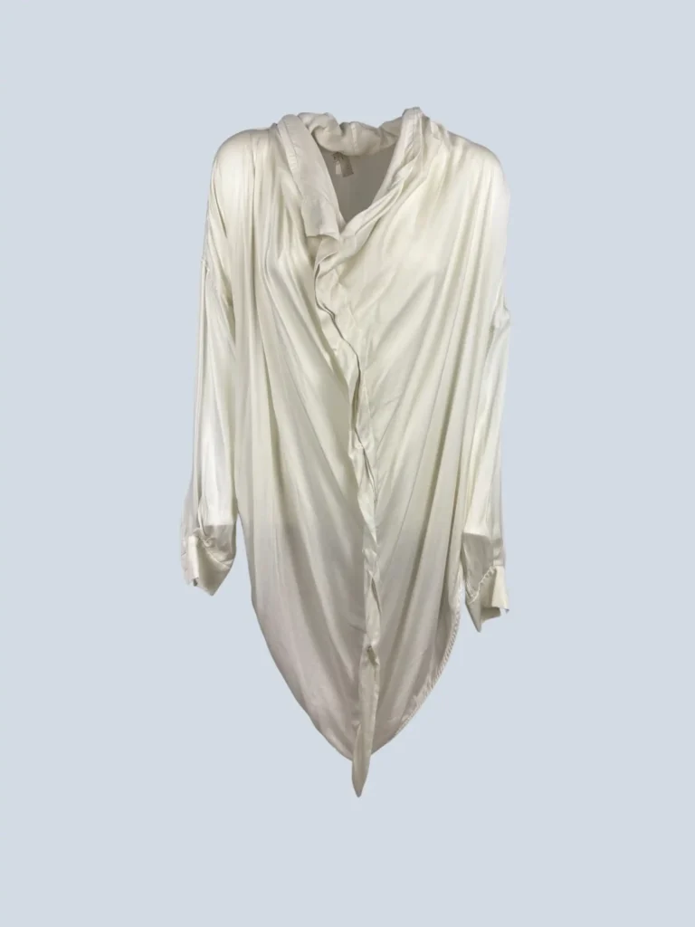 Blusa in seta con rouches, 40.