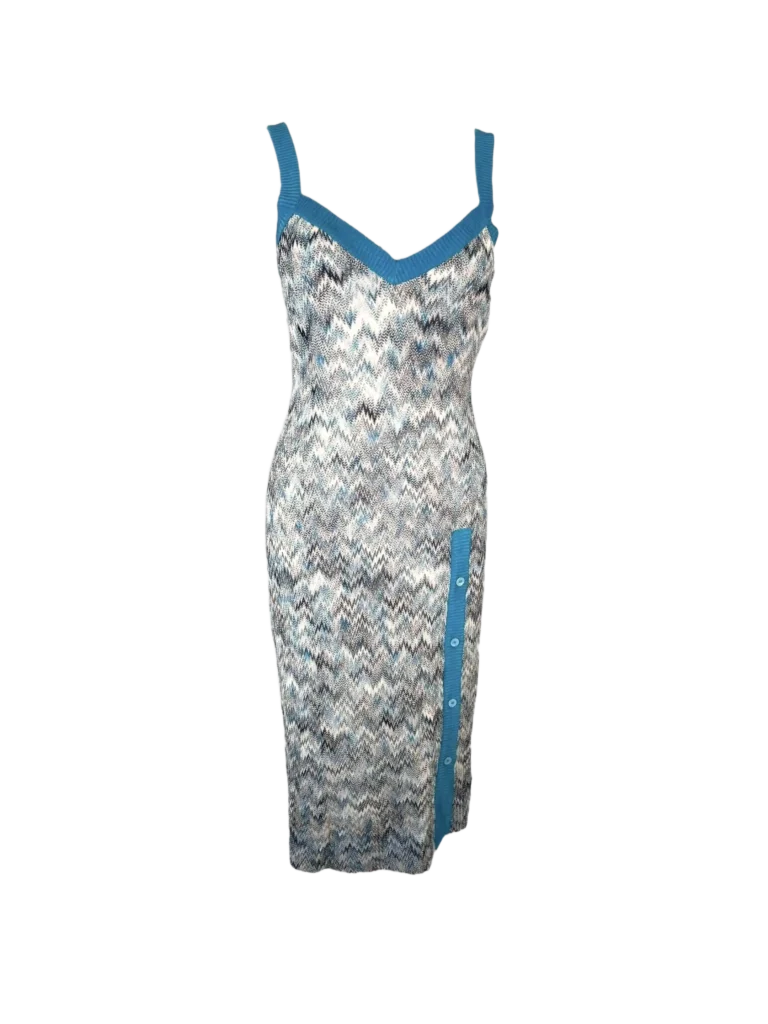 Zig Zag midi dress with buttons, 40.