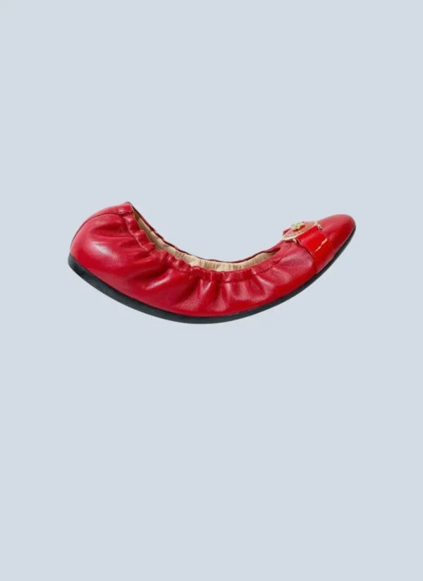 <b>Versace</b><br> ballerine in pelle con logo Medusa, 37.