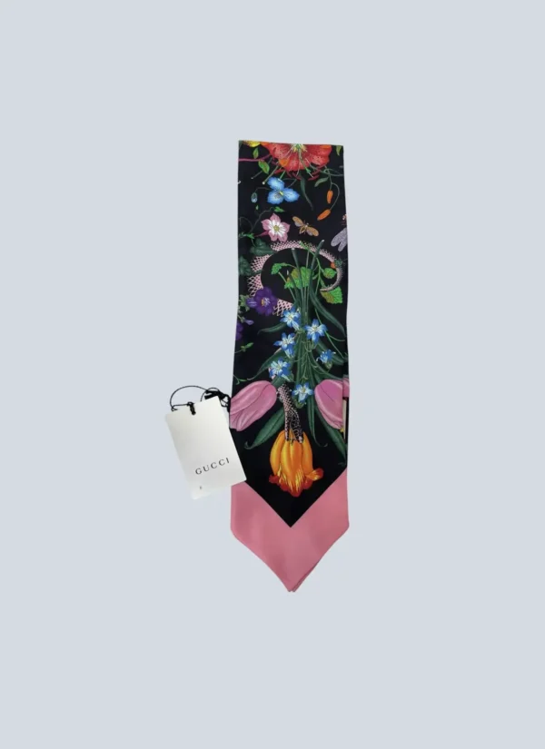 <b>Gucci</b><br> foulard bandeau in seta Flora.