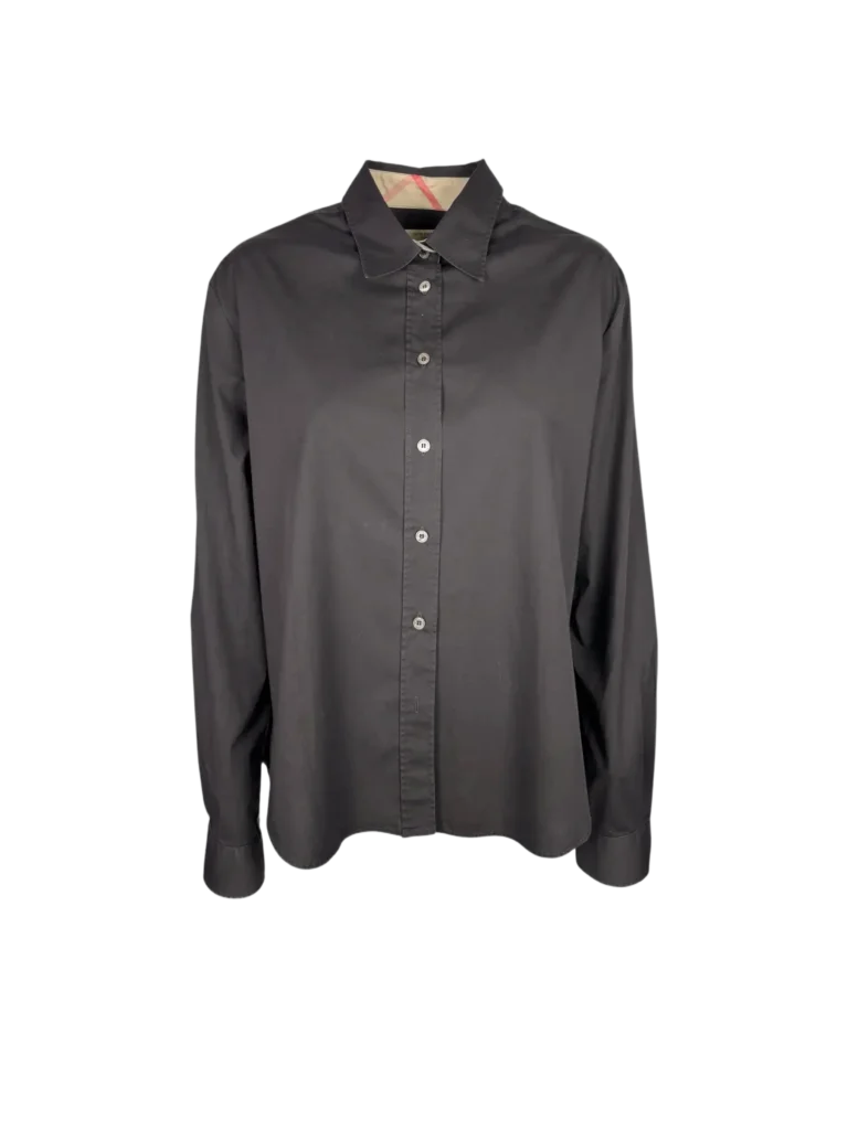Camicia in cotone con bordi Check.