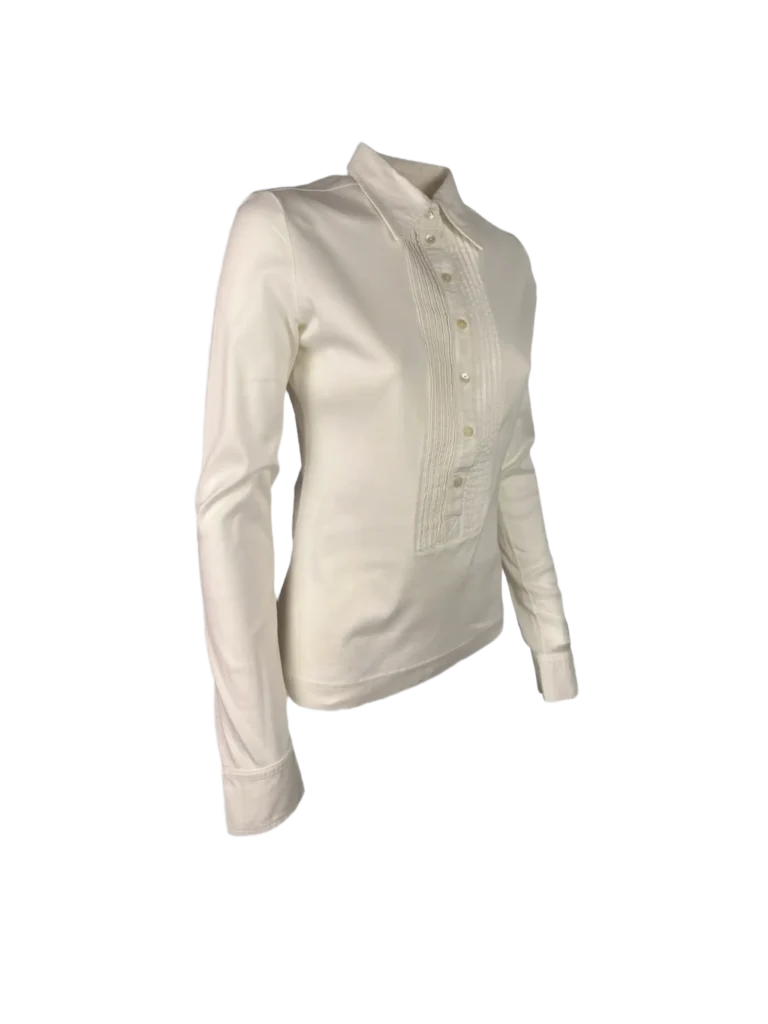 Cotton polo shirt with ruffles, photo 2 of 6