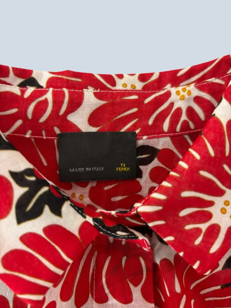 Camicia in cotone con stampa floreale, 40., foto 6 di 7