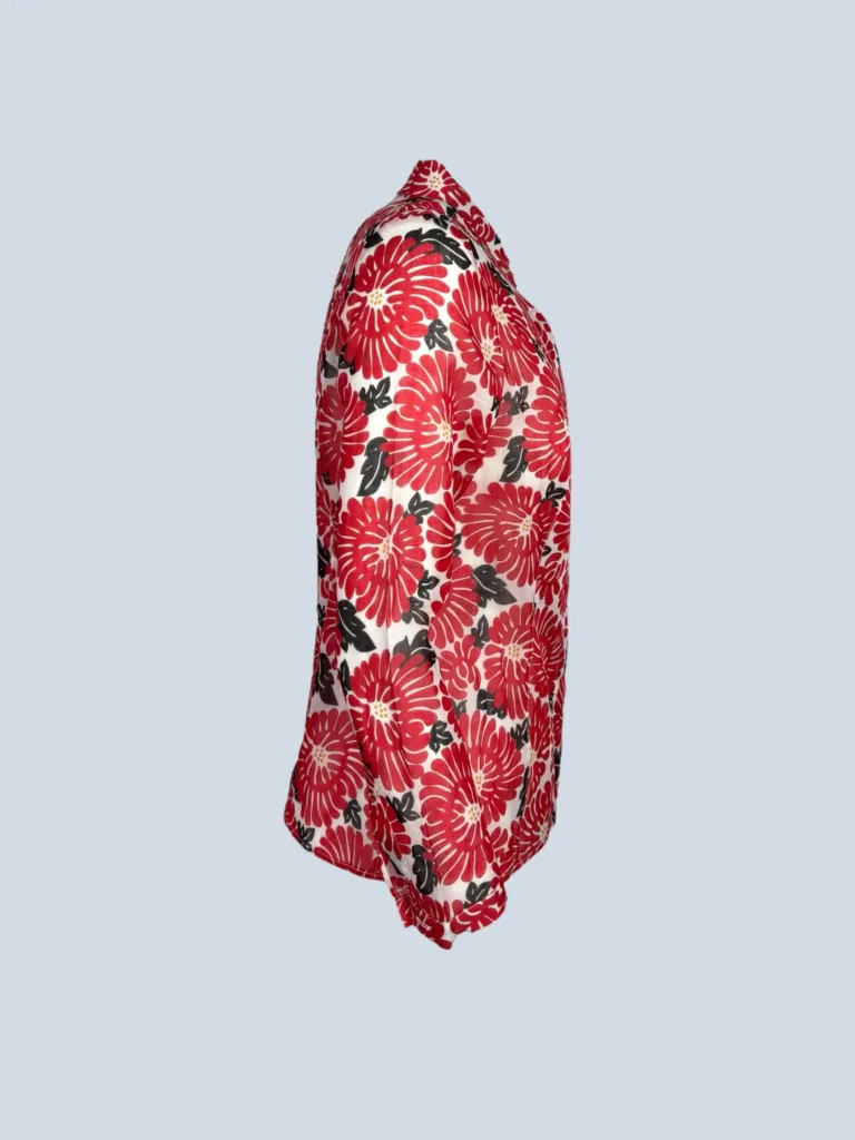 Camicia in cotone con stampa floreale, 40., foto 3 di 7