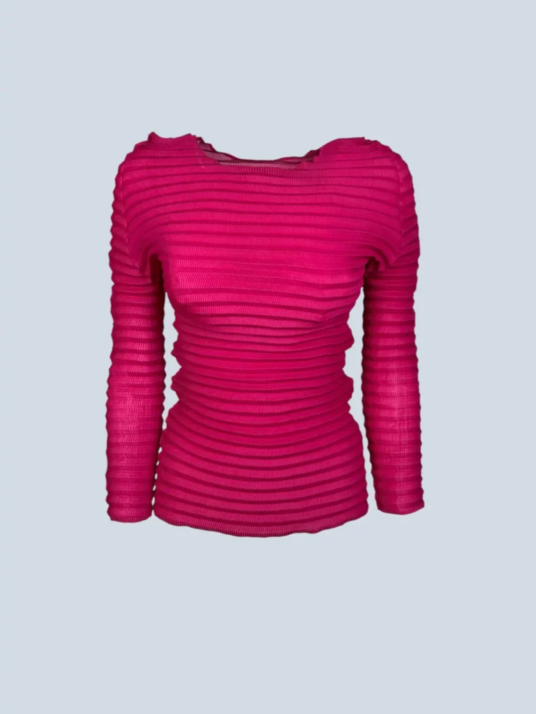 Maglia a maniche lunghe plissé, 2.