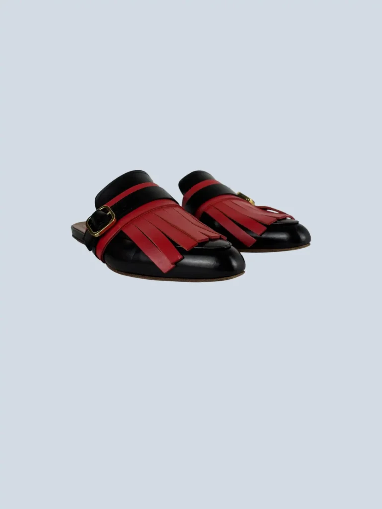 Leather fringed clogs, 38., photo 2 of 6