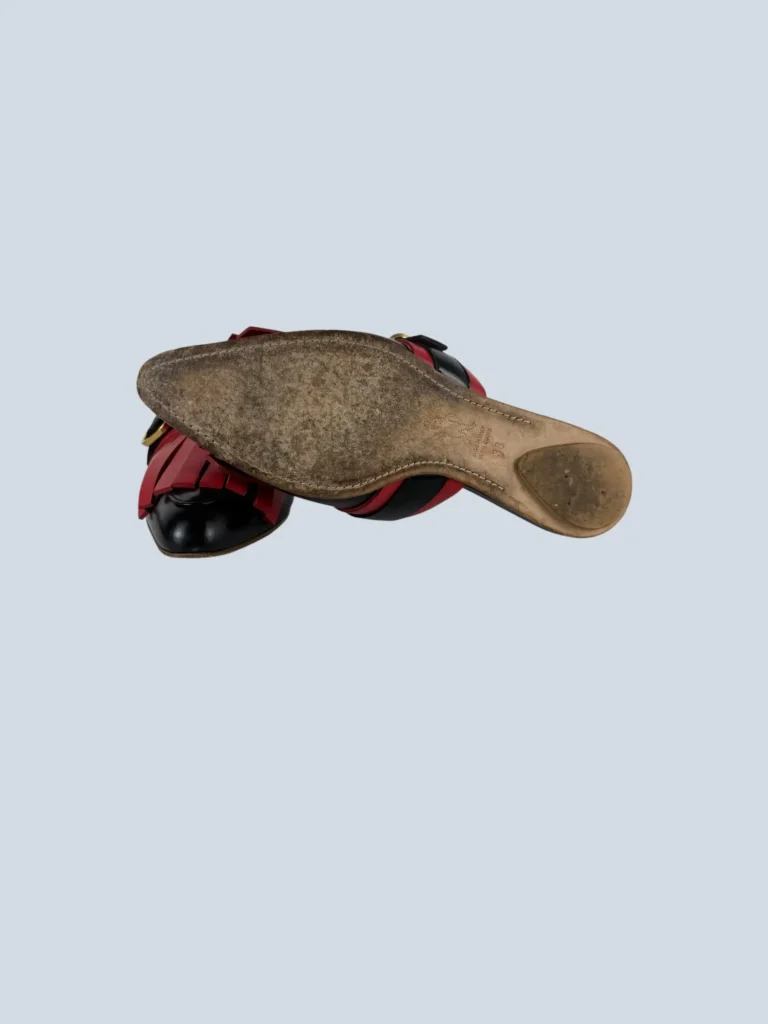 Leather fringed clogs, 38., photo 5 of 6