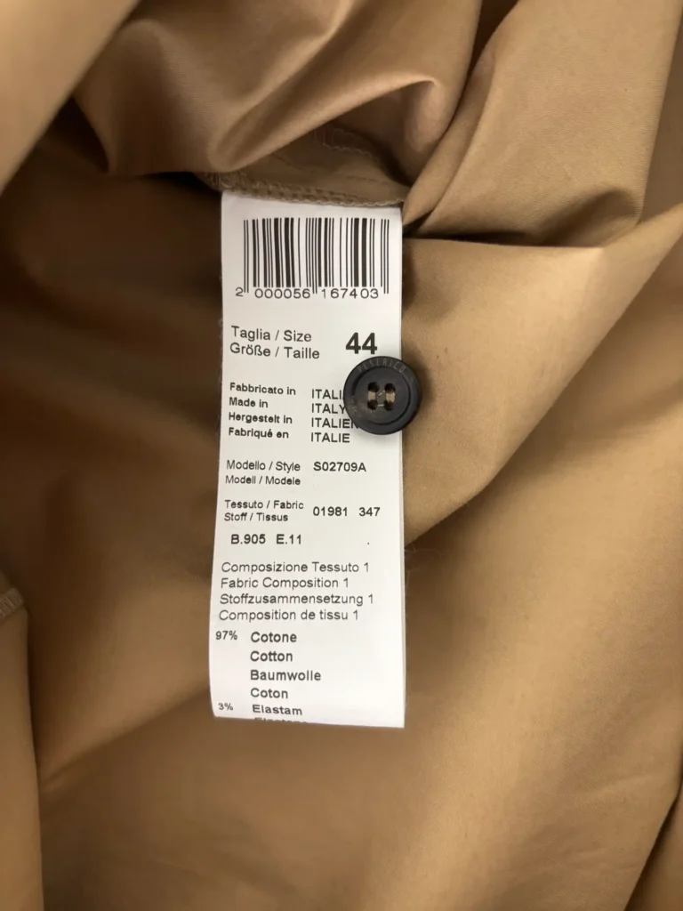 Abito midi in cotone con cintura, L., foto 6 di 6