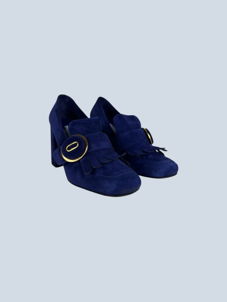 Suede heeled loafers, 40., photo 2 of 8
