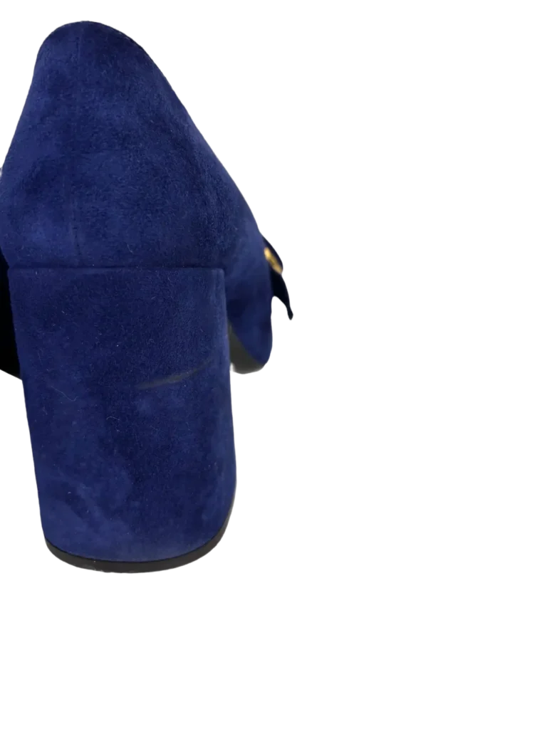 Mocassini con tacco in suede., foto 6 di 8