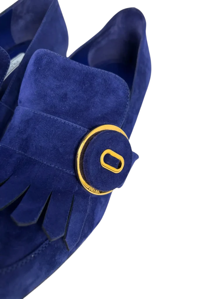 Mocassini con tacco in suede., foto 8 di 8