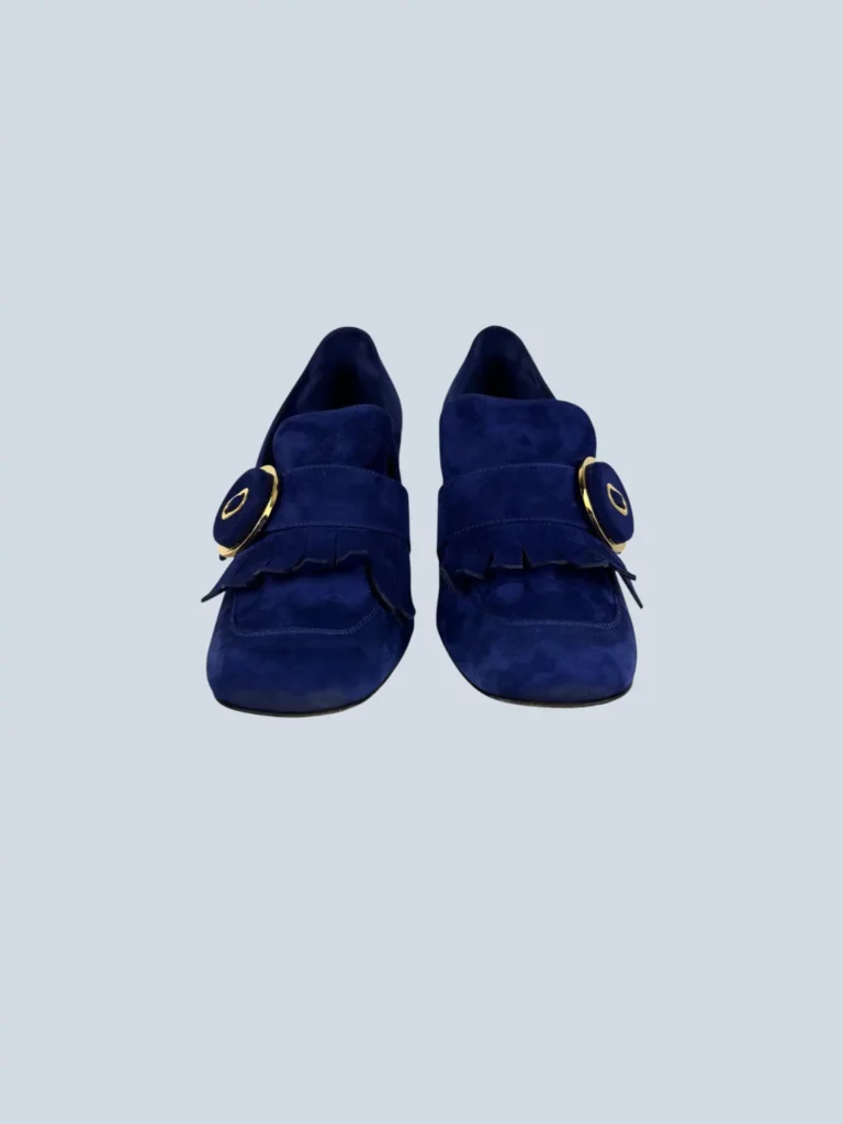 Suede heeled loafers, 40., photo 3 of 8