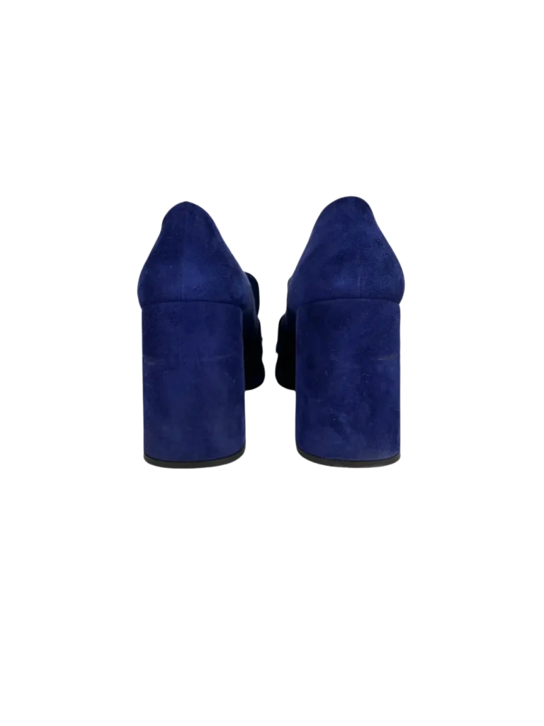 Mocassini con tacco in suede., foto 4 di 8