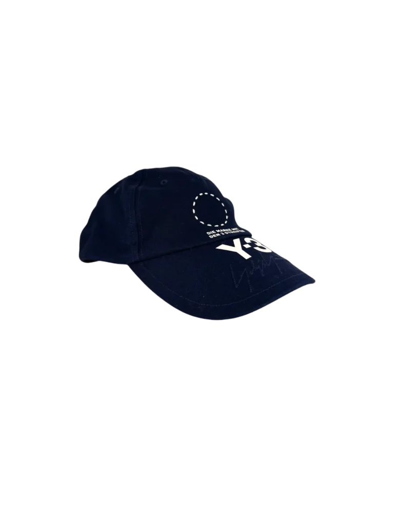 By Yohji Yamamoto, cappello da baseball in cotone.