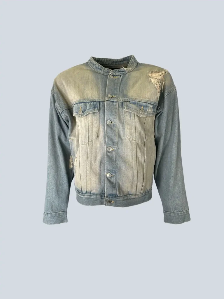 Giacca in denim distressed, M.