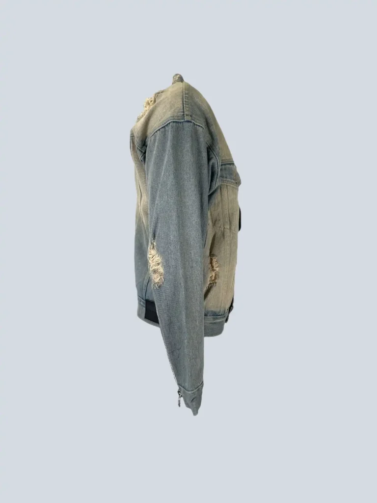 Giacca in denim distressed, M., foto 3 di 6
