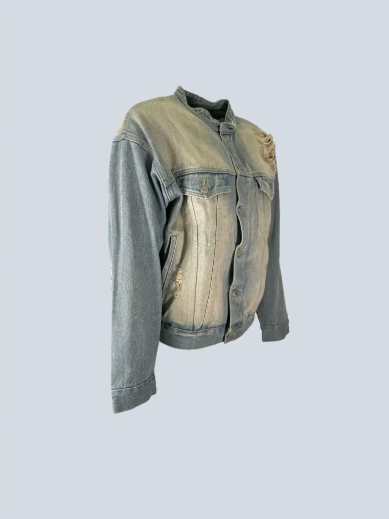 Giacca in denim distressed, M., foto 2 di 6