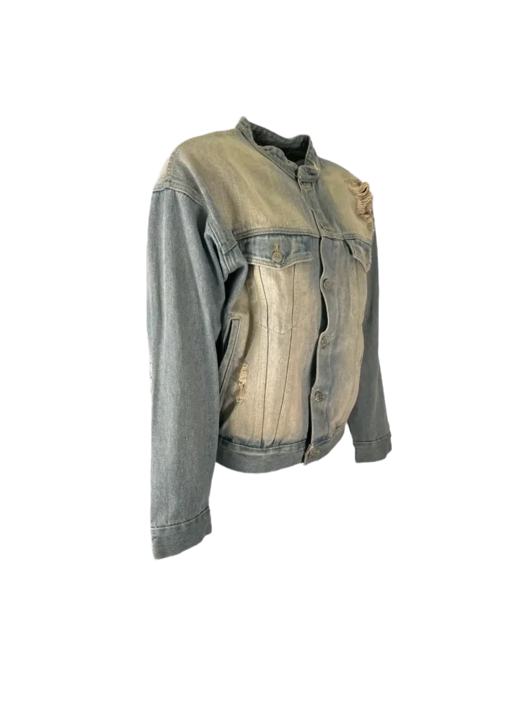 Giacca in denim distressed, M., foto 2 di 6