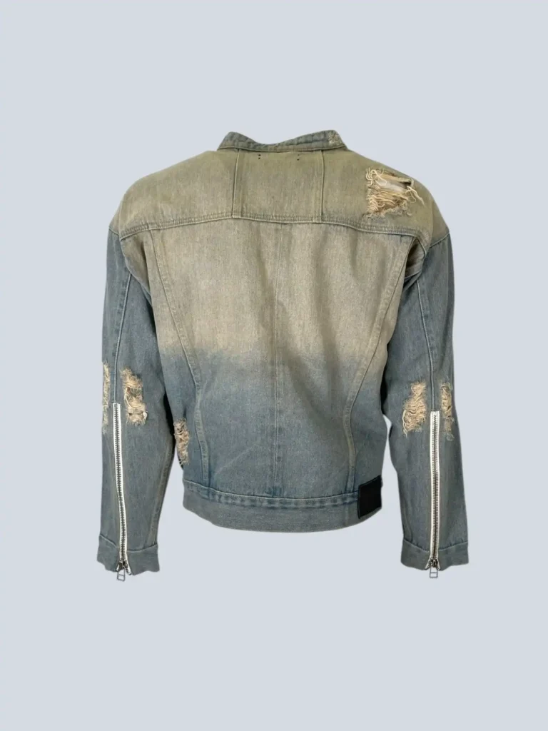 Giacca in denim distressed, M., foto 4 di 6
