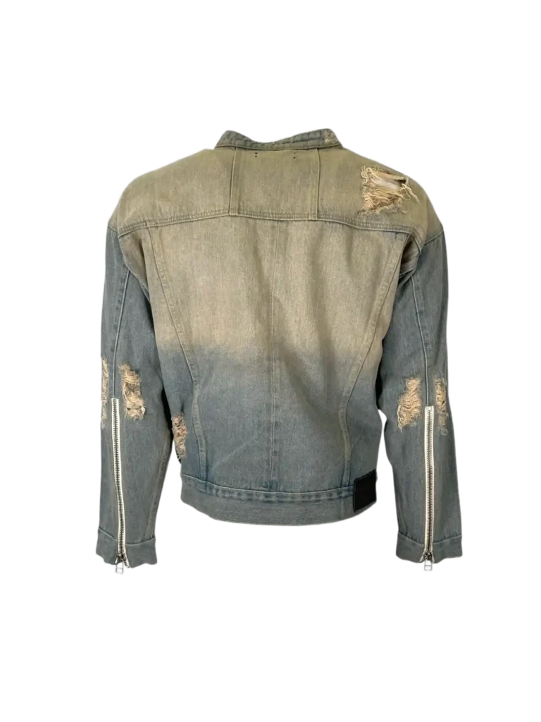Giacca in denim distressed, M., foto 4 di 6