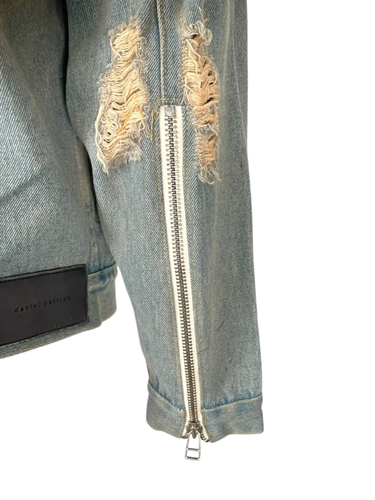 Giacca in denim distressed, M., foto 5 di 6