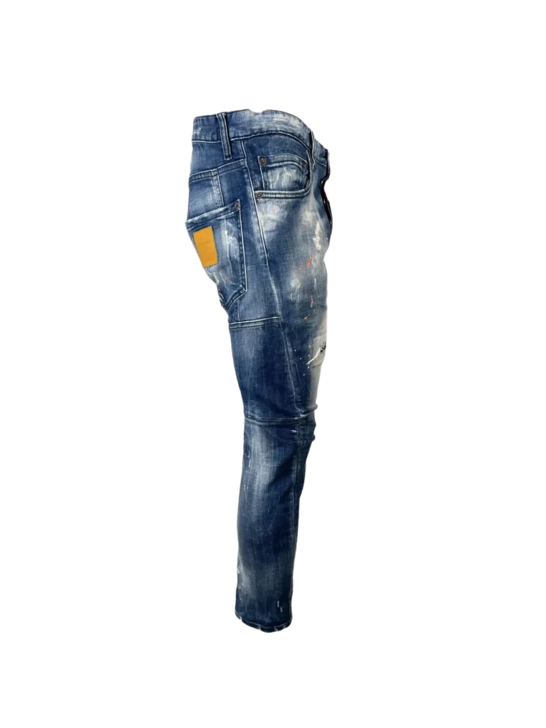 Paint splatter denim trousers., photo 2 of 6