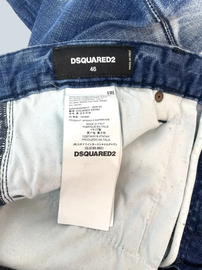 Pantaloni in denim con schizzi di vernice, 46., foto 6 di 6
