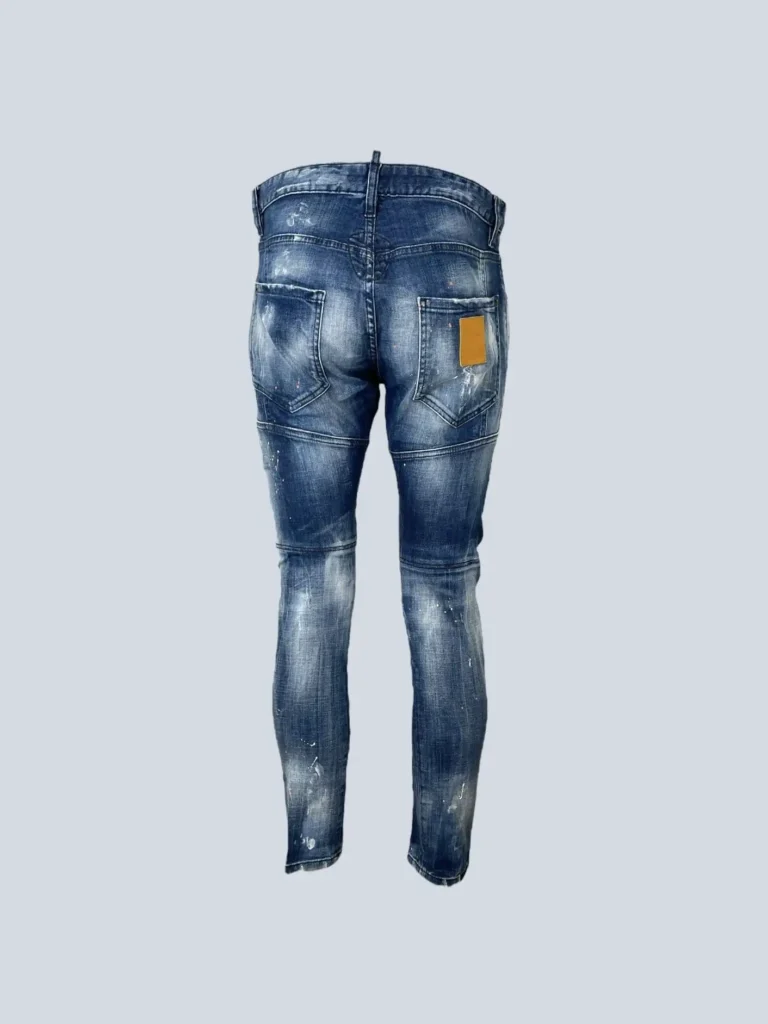 Pantaloni in denim con schizzi di vernice, 46., foto 3 di 6