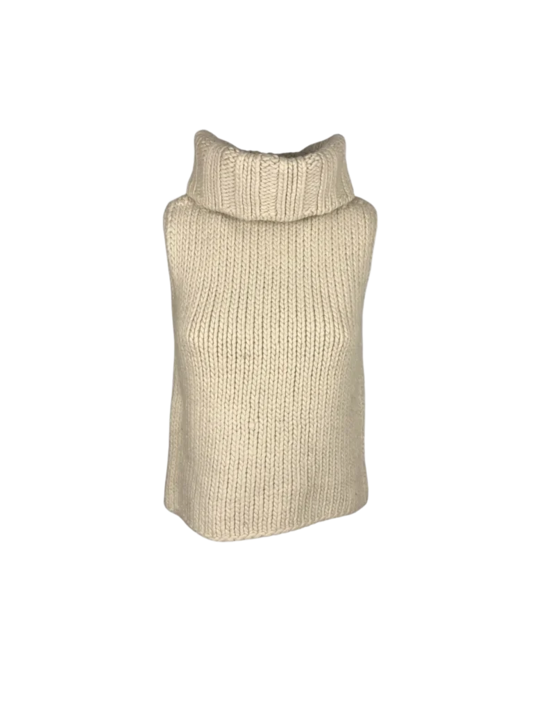 By Tom Ford, sleeveless wool turtleneck.