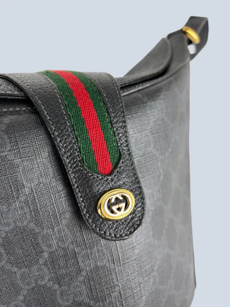 Monogram coated canvas shoulder bag, photo 7 of 11
