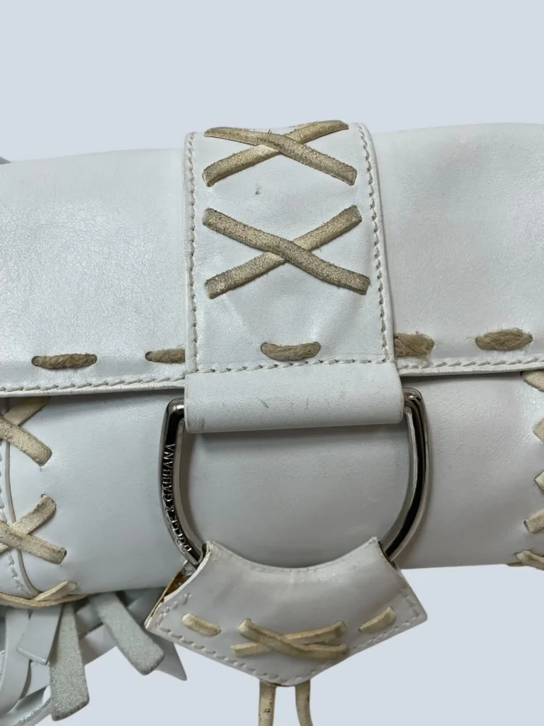 Borsa a spalla in pelle con frange., foto 11 di 11