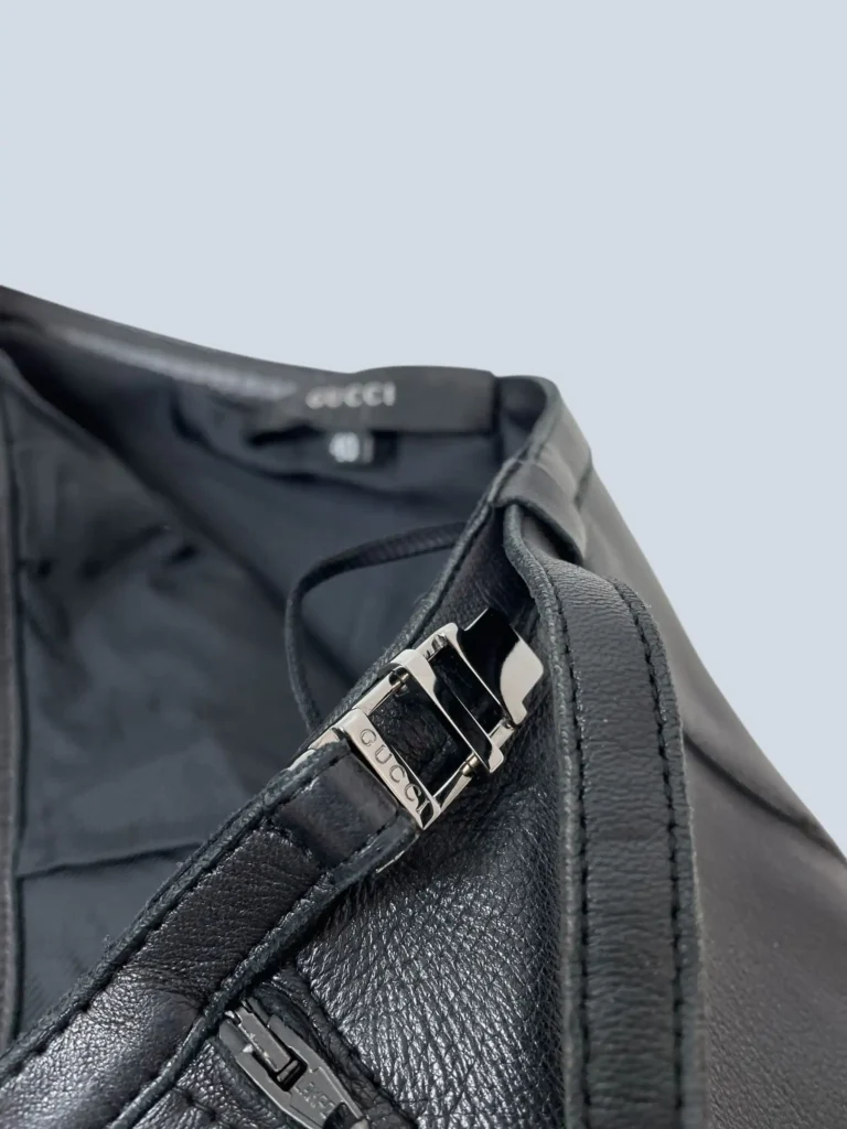 Leather midi skirt with zip pockets, 40., photo 7 of 9