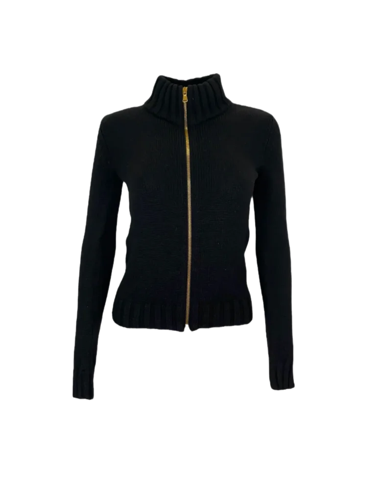 Maglione con zip in lana, 38.