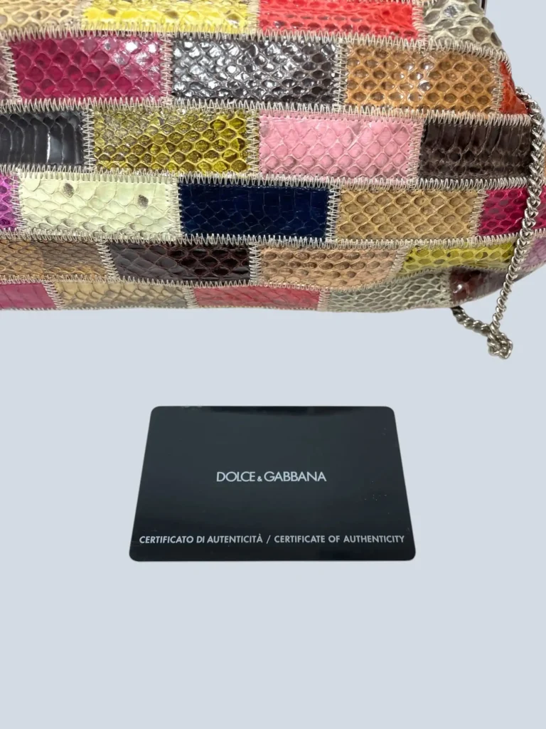 Borsa a spalla in pelli esotiche Patchwork., foto 7 di 10