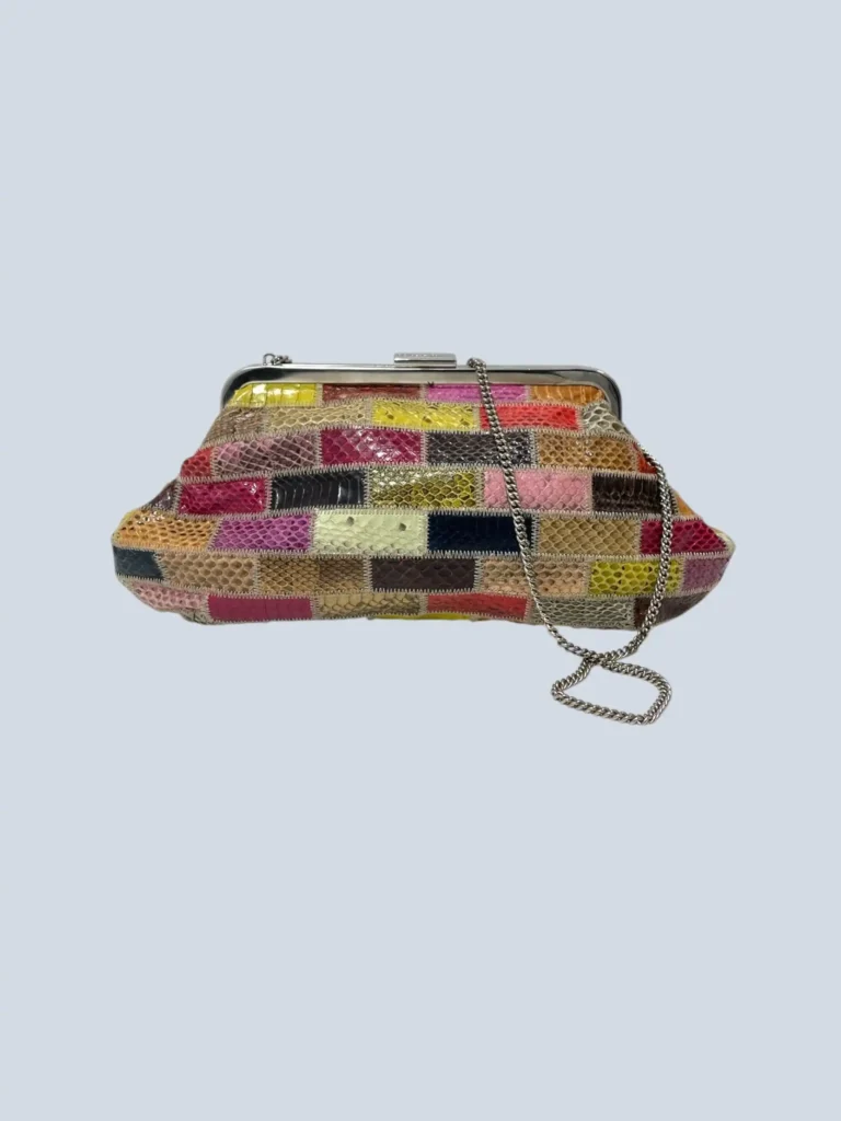 Borsa a spalla in pelli esotiche Patchwork.
