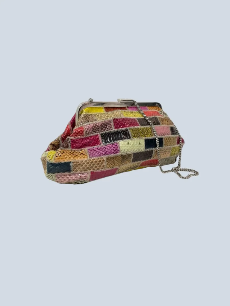 Borsa a spalla in pelli esotiche Patchwork., foto 2 di 10