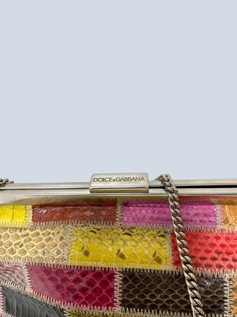Borsa a spalla in pelli esotiche Patchwork., foto 6 di 10