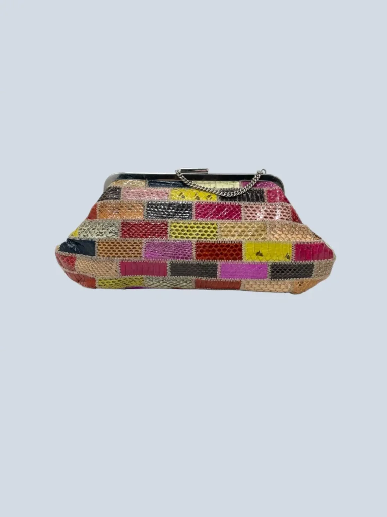 Borsa a spalla in pelli esotiche Patchwork., foto 5 di 10