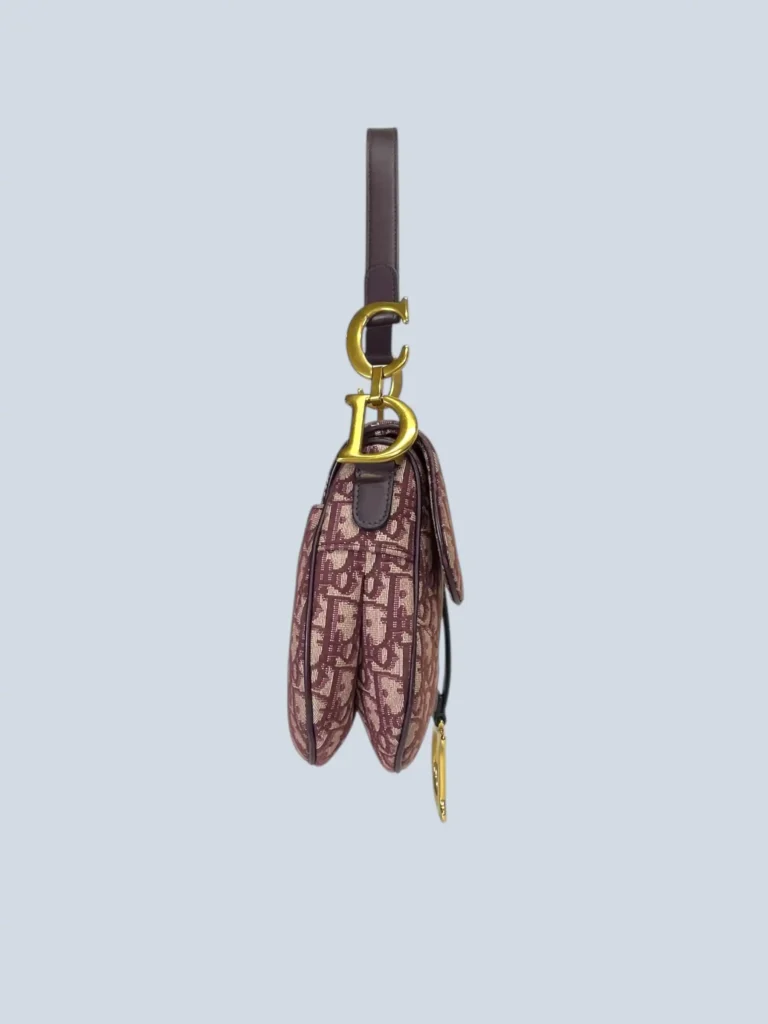 Borsa a spalla Saddle Medium in tela Jacquard Oblique., foto 3 di 13