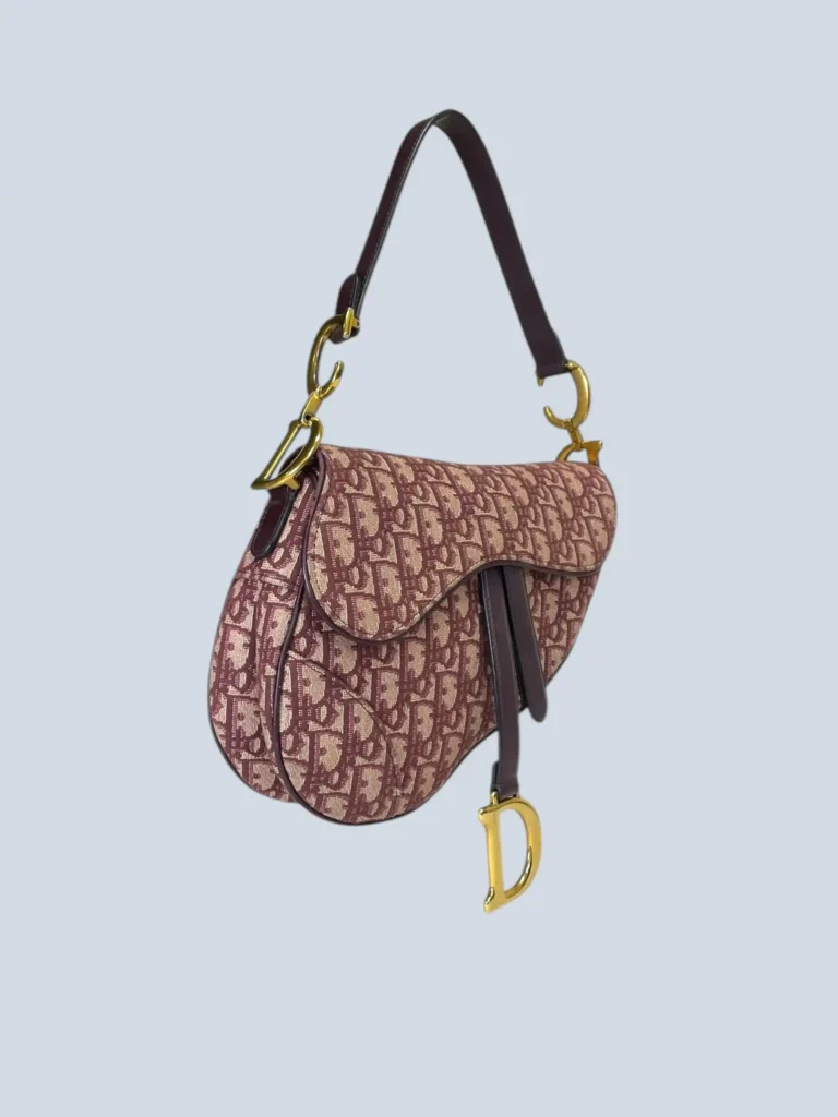 Borsa a spalla Saddle Medium in tela Jacquard Oblique., foto 2 di 13