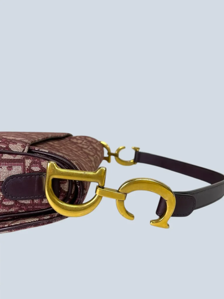 Borsa a spalla Saddle Medium in tela Jacquard Oblique., foto 7 di 13