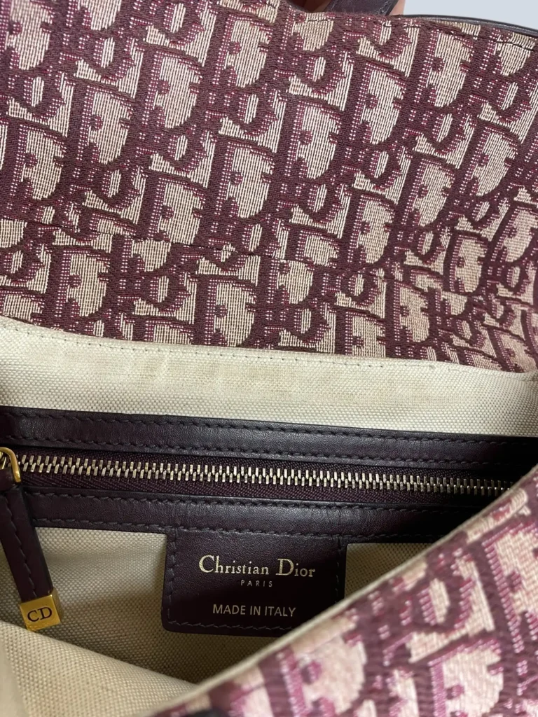 Borsa a spalla Saddle Medium in tela Jacquard Oblique., foto 10 di 13