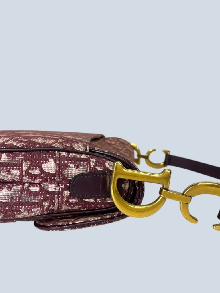 Borsa a spalla Saddle Medium in tela Jacquard Oblique., foto 6 di 13