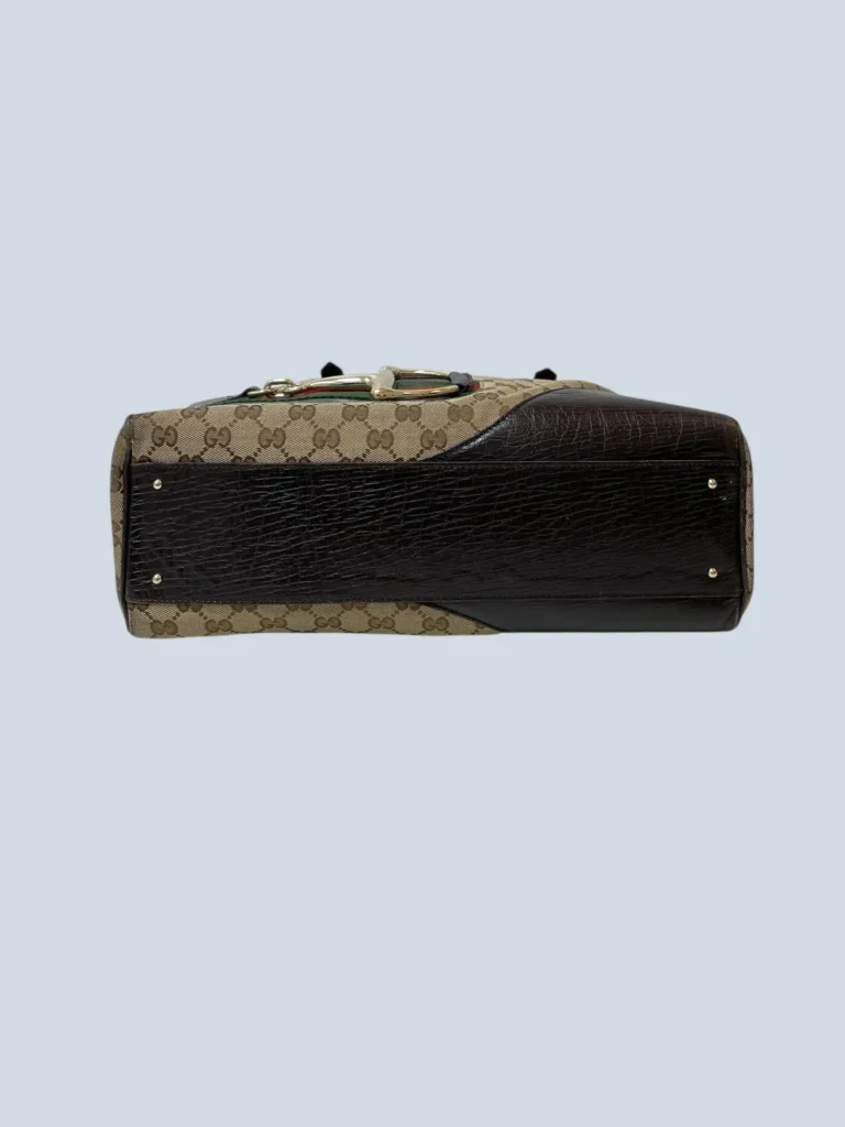 Hasler Horsebit Monogram canvas and leather shoulder bag, photo 5 of 12