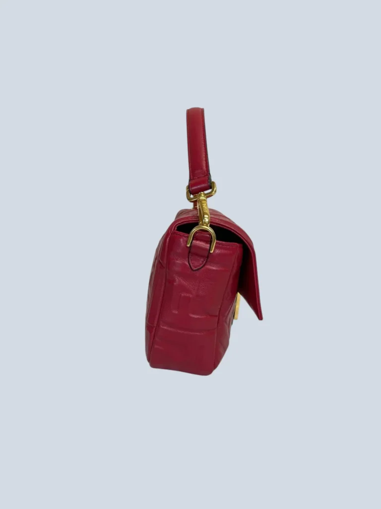 Borsa a tracolla Baguette Media in pelle goffrata Zucca., foto 3 di 16