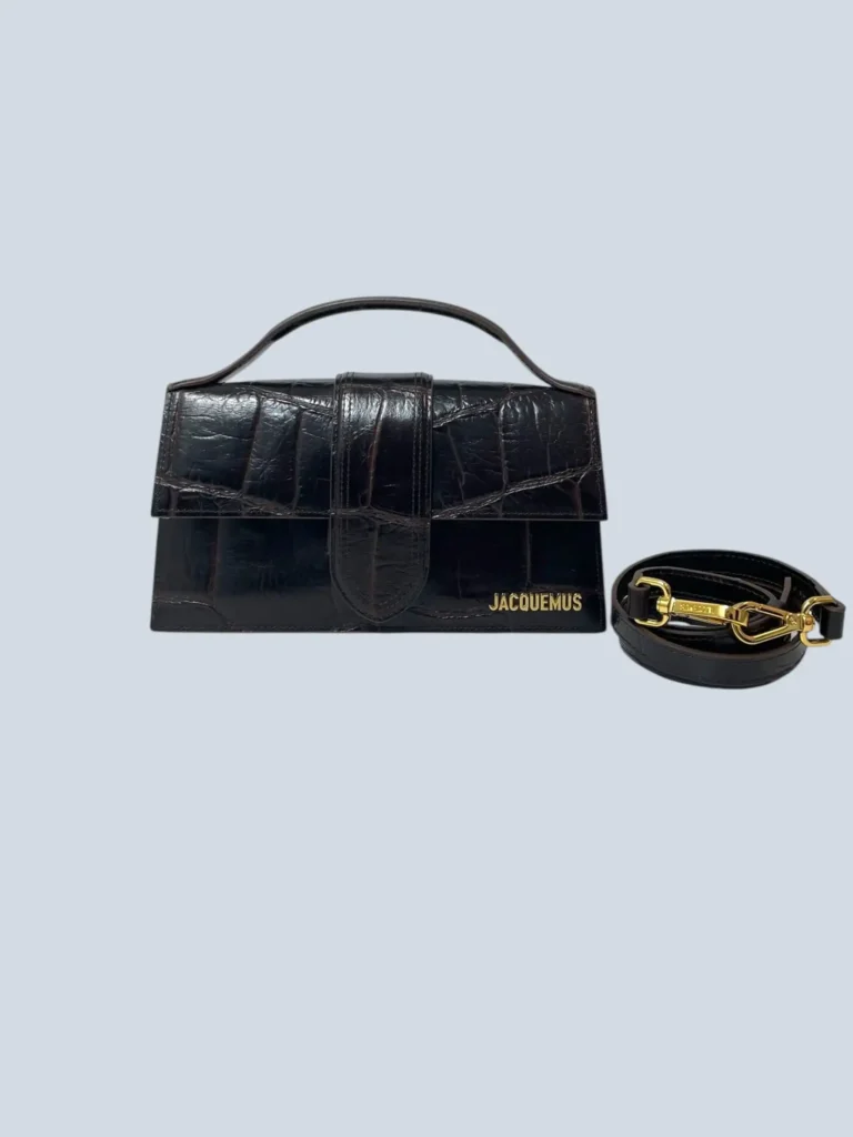 Borsa a tracolla Le Grand Bambino in pelle stampa coccodrillo.