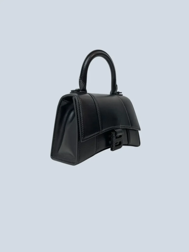 Borsa a tracolla Hourglass XS in pelle con cristalli., foto 2 di 13