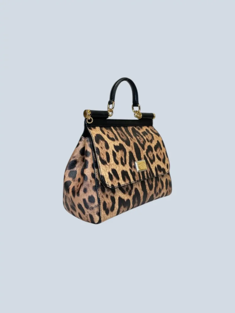 Borsa a tracolla Sicily Medium in pelle animalier., foto 2 di 13