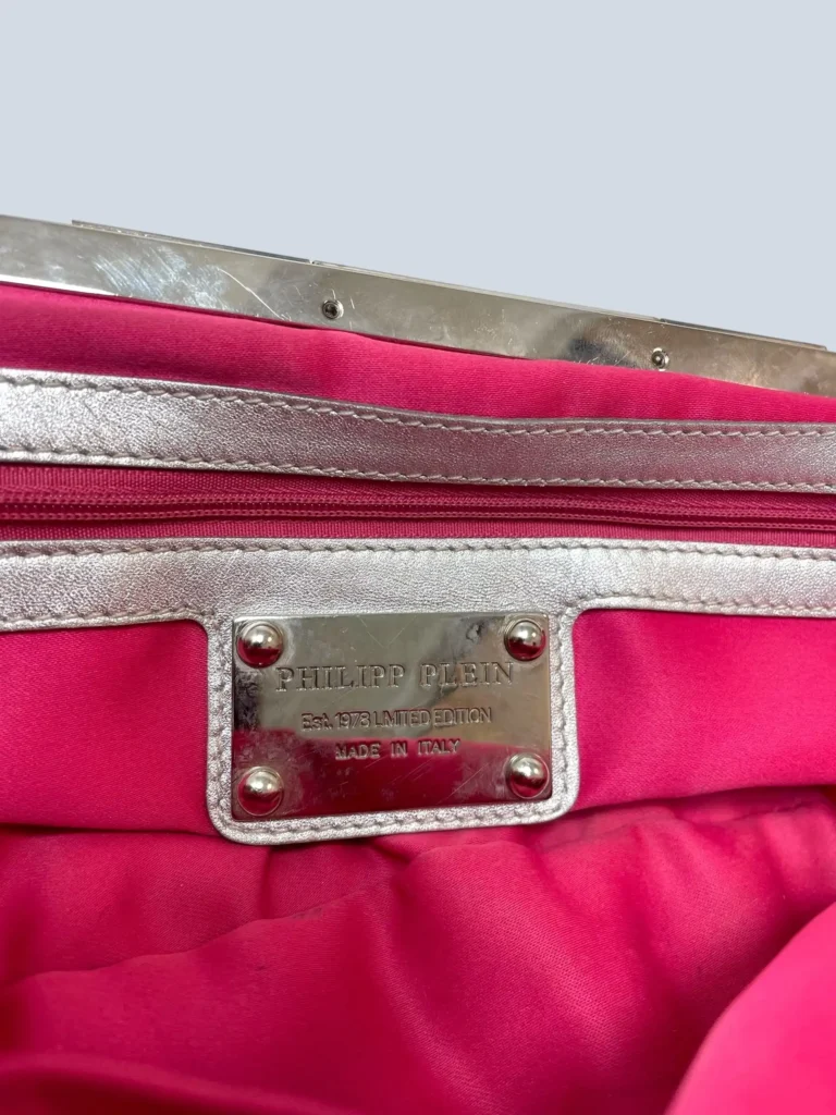 Clutch con paillettes e chiusura Teschi metallo., foto 10 di 12